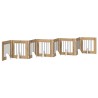 Porte de chien pliable avec supports 8 pcs Chêne artisanal 637126637126