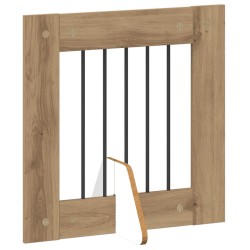 Porte de chien pliable avec supports 8 pcs Chêne artisanal 637126637126