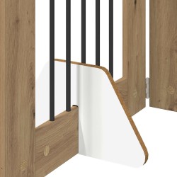 Porte de chien pliable avec supports 8 pcs Chêne artisanal 637126637126