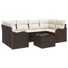 Ensemble de canapé de jardin Marron 55 x 55 x 37 cm polyrotin 637127637127