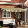 Store rétractable manuel avec LEDs Vert, Jaune, Blanc 3 x 2,5 m 637128637128