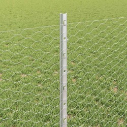 Clôture hexagonale avec poteau 10 x 0,8 m Acier galvanisé 637136637136