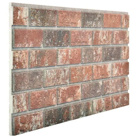 Panneaux muraux 10 pcs Marron foncé et gris 100 x 50 cm 637140637140