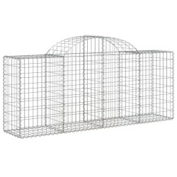 Paniers à gabions arqués 8 pcs 200x50x80/100 cm Fer galvanisé 637143637143