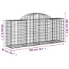 Paniers à gabions arqués 8 pcs 200x50x80/100 cm Fer galvanisé 637143637143