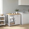 Chariot de cuisine PANAMA 2 pcs Blanc et Cire de Miel 637149637149