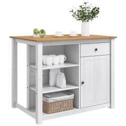 Chariot de cuisine PANAMA 2 pcs Blanc et Cire de Miel 637149637149