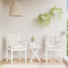 Coussins de chaise à dossier bas lot de 2 crème mélangé tissu 637152637152
