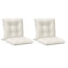 Coussins de chaise à dossier bas lot de 2 crème mélangé tissu 637152637152