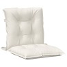 Coussins de chaise à dossier bas lot de 2 crème mélangé tissu 637152637152