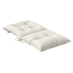 Coussins de chaise à dossier bas lot de 2 crème mélangé tissu 637152637152
