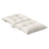 Coussins de chaise à dossier bas lot de 2 crème mélangé tissu 637152637152