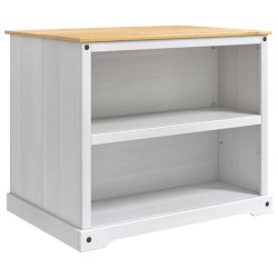 Chariot de cuisine 2 pcs Blanc et Cire de Miel Pin massif 637153637153