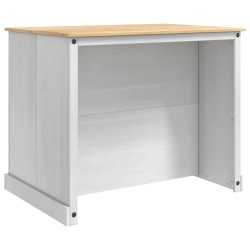 Chariot de cuisine 2 pcs Blanc et Cire de Miel Pin massif 637153637153