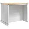 Chariot de cuisine 2 pcs Blanc et Cire de Miel Pin massif 637153637153