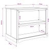Chariot de cuisine 2 pcs Blanc et Cire de Miel Pin massif 637153637153