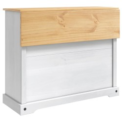 Chariot de cuisine 2 pcs Blanc et Cire de Miel Pin massif 637154637154