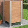 Clôture de poubelle Marron 85 x 85 x 115 cm Aluminium et WPC 637159637159