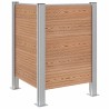 Clôture de poubelle Marron 85 x 85 x 115 cm Aluminium et WPC 637159637159