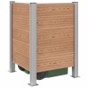 Clôture de poubelle Marron 85 x 85 x 115 cm Aluminium et WPC 637159637159