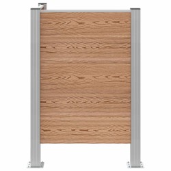 Clôture de poubelle Marron 85 x 85 x 115 cm Aluminium et WPC 637159637159