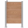 Clôture de poubelle Marron 85 x 85 x 115 cm Aluminium et WPC 637159637159