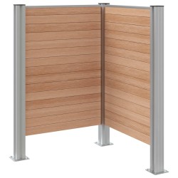 Clôture de poubelle Marron 85 x 85 x 115 cm Aluminium et WPC 637159637159