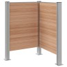 Clôture de poubelle Marron 85 x 85 x 115 cm Aluminium et WPC 637159637159