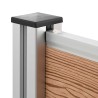 Clôture de poubelle Marron 85 x 85 x 115 cm Aluminium et WPC 637159637159