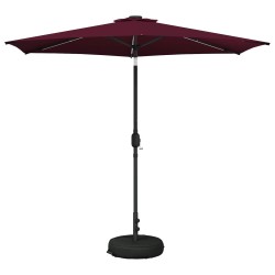 Parasol de jardin avec lumières LED et base 270 x 270 cm 637166637166