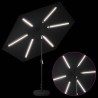 Parasol de jardin avec lumières LED et base 270 x 270 cm 637183637183