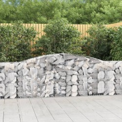 Paniers à gabions arqués 4 pcs 400x30x100/120 cm Fer galvanisé 637185637185