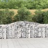 Paniers à gabions arqués 4 pcs 400x30x100/120 cm Fer galvanisé 637185637185