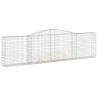 Paniers à gabions arqués 4 pcs 400x30x100/120 cm Fer galvanisé 637185637185