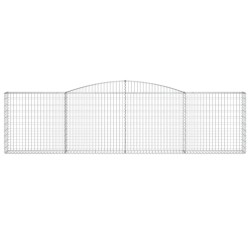 Paniers à gabions arqués 4 pcs 400x30x100/120 cm Fer galvanisé 637185637185