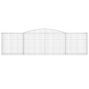 Paniers à gabions arqués 4 pcs 400x30x100/120 cm Fer galvanisé 637185637185
