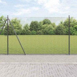 Clôture en fil soudé avec base en béton 10 x 1,5 m Gris Maille 637198637198