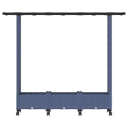 Lit Élevé avec Treillis et Toit Gris 164 x 40 x 127 cm PP 637199637199