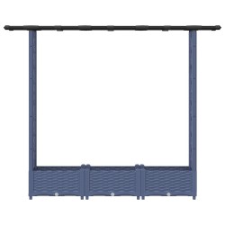 Lit Élevé avec Treillis et Toit Gris 164 x 40 x 121 cm PP 637200637200