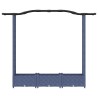 Lit Élevé avec Treillis et Toit Gris 169 x 40 x 123 cm PP 637205637205