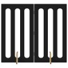 Clôture pliable pour animaux 2 pcs Chêne Noir Bois d’ingénierie 637207637207