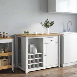 Chariot de cuisine PANAMA 2 pcs Blanc et Cire de Miel 637208637208