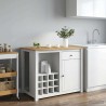 Chariot de cuisine PANAMA 2 pcs Blanc et Cire de Miel 637208637208