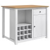 Chariot de cuisine PANAMA 2 pcs Blanc et Cire de Miel 637208637208