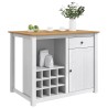 Chariot de cuisine PANAMA 2 pcs Blanc et Cire de Miel 637208637208