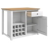 Chariot de cuisine PANAMA 2 pcs Blanc et Cire de Miel 637208637208