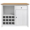 Chariot de cuisine PANAMA 2 pcs Blanc et Cire de Miel 637208637208
