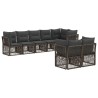 Ensemble de canapé de jardin 8 pcs Gris polyrotin 637209637209