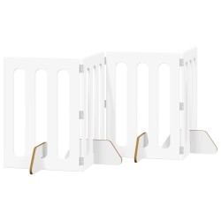 Clôture pliable pour animaux 4 pcs Blanc 201 x 38 x 70 cm 637212637212
