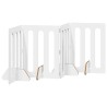 Clôture pliable pour animaux 4 pcs Blanc 201 x 38 x 70 cm 637212637212